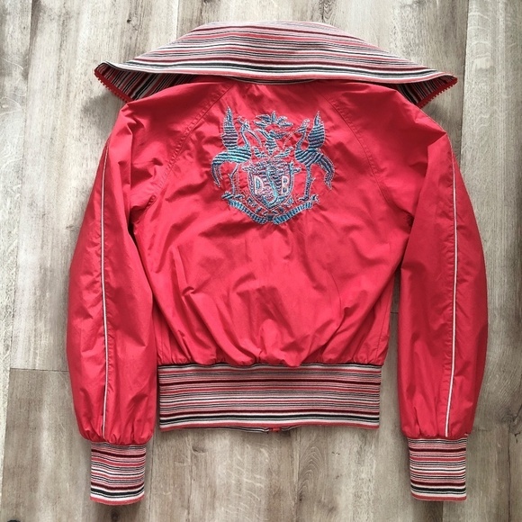 Diesel, Vintage, Bomber Jacket, Embroidered, Cowl Neck, Size S, Nice Condition - Picture 5 of 16